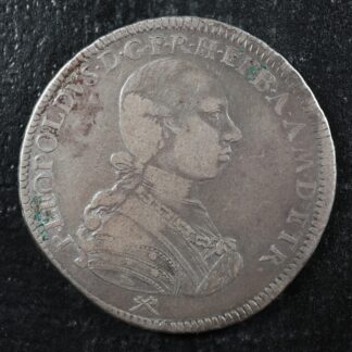 1 francescone (10 Paoli) 1786 Pisa Tuscany Italian States C#24.3 silver Italy
