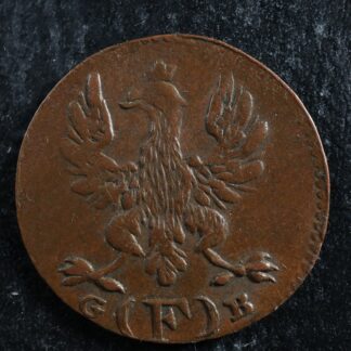 1 heller 1821 F GB Frankfurt am Main German States KM#301 Copper Francfort