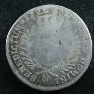 1/2 ecu aux branches d'olivier 1726N Montpellier France silver Demi-écu