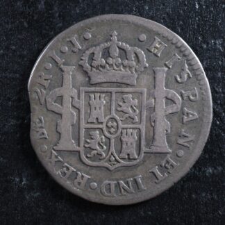 2 reales 1802 IJ Lima Peru KM#95 silver Pérou