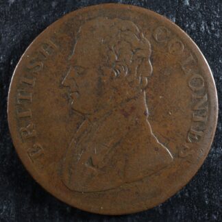 AM-6 Halfpenny token 1825 Hibernia Canada British Colonies Breton 993