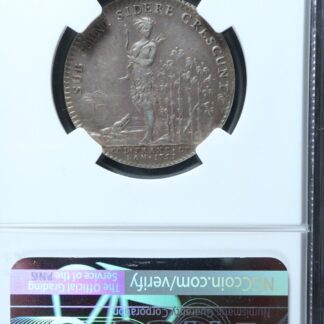 Breton-510-NGC-EF-45-1751-Franco-American-original-silver-Jeton-Indian-in-lilies-276036071993-2