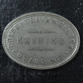 Communion token Kaihiku Otago New Zealand Presbyterian Church ND c. 1866