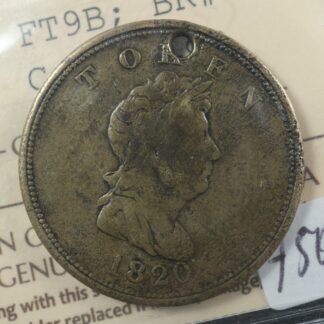 FT-9B ICCS F-12 Co North West Company token 1820 Canada Fur Trade USA Breton 925