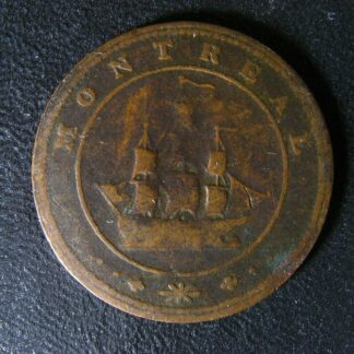 LC-12 Halfpenny token 1816 Montreal Quebec Lower Bas Canada Breton 531