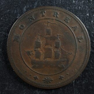 LC-12-Halfpenny-token-1816-Montreal-Quebec-Lower-Bas-Canada-Ship-Breton-531-275779271243-2