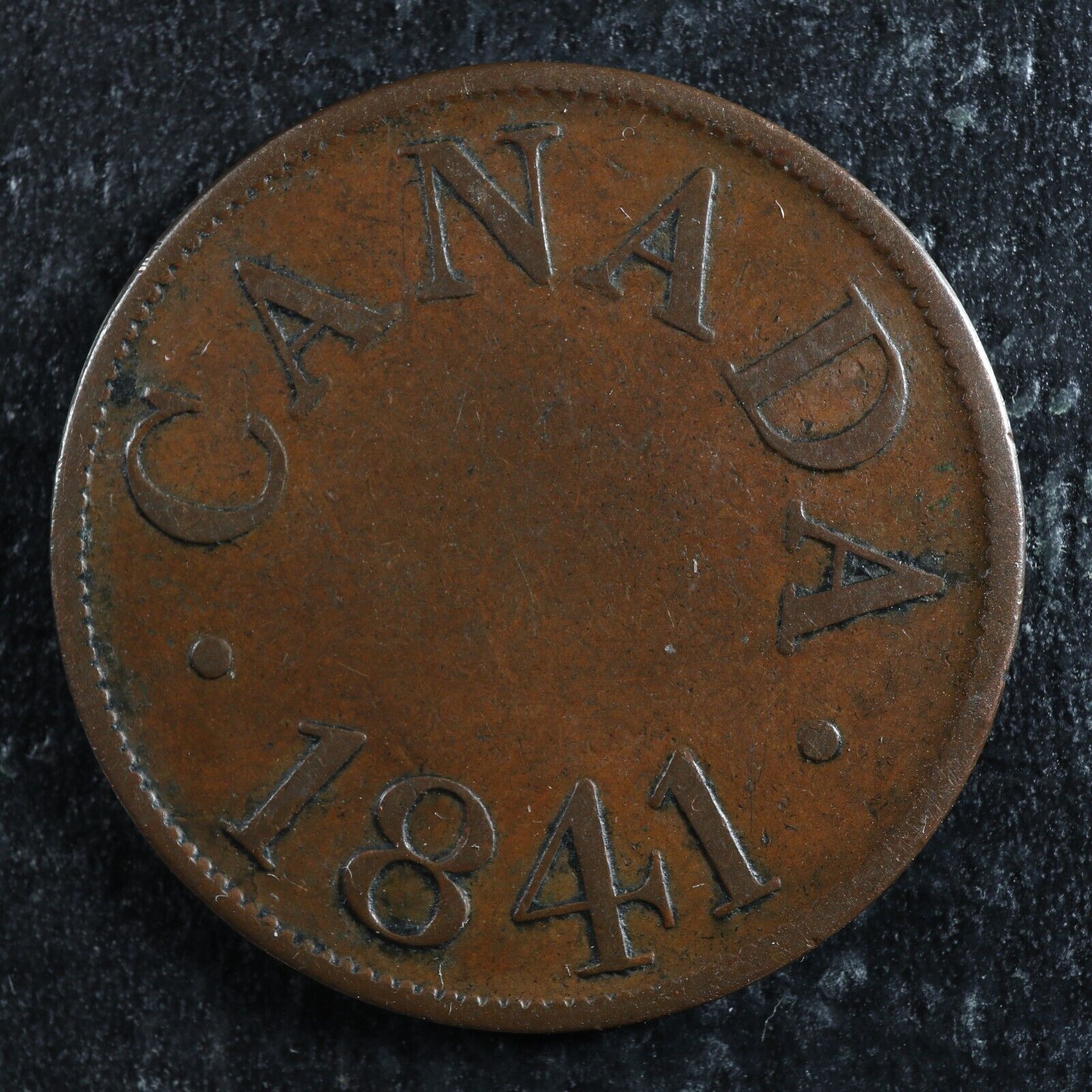 LC-13B Halfpenny Token 1841 Bas Lower Canada Quebec Montreal Breton 532 ...