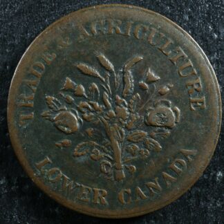 LC-2A3 Un Sous token Lower Bas Canada Bank of Montreal Québec Bouquet Breton 713