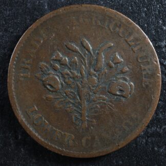 LC-2A5 Un Sous token Lower Bas Canada Bank of Montreal Québec Bouquet Breton 713