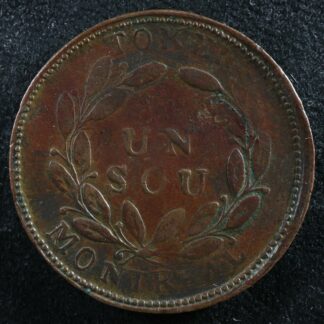 LC-30D Bouquet Sou token Montreal Lower Bas Canada Quebec Breton 686