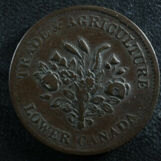 LC-3A4 Un Sous token Lower Bas Canada Bank of Montreal Québec Bouquet Breton 714
