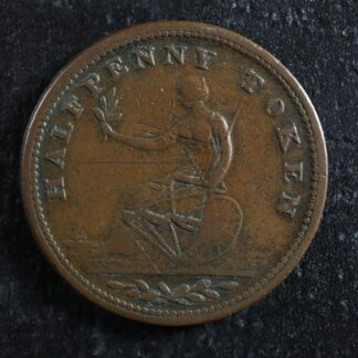 LC-49A1 Halfpenny token Victoria Nobis Est Bas Lower Canada Breton 982