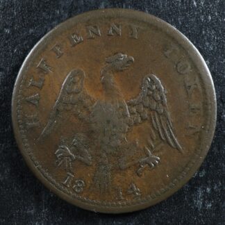 LC-54C2-Halfpenny-token-1814-Lower-Bas-Canada-Quebec-Spread-eagle-Breton-994-276002615423-2