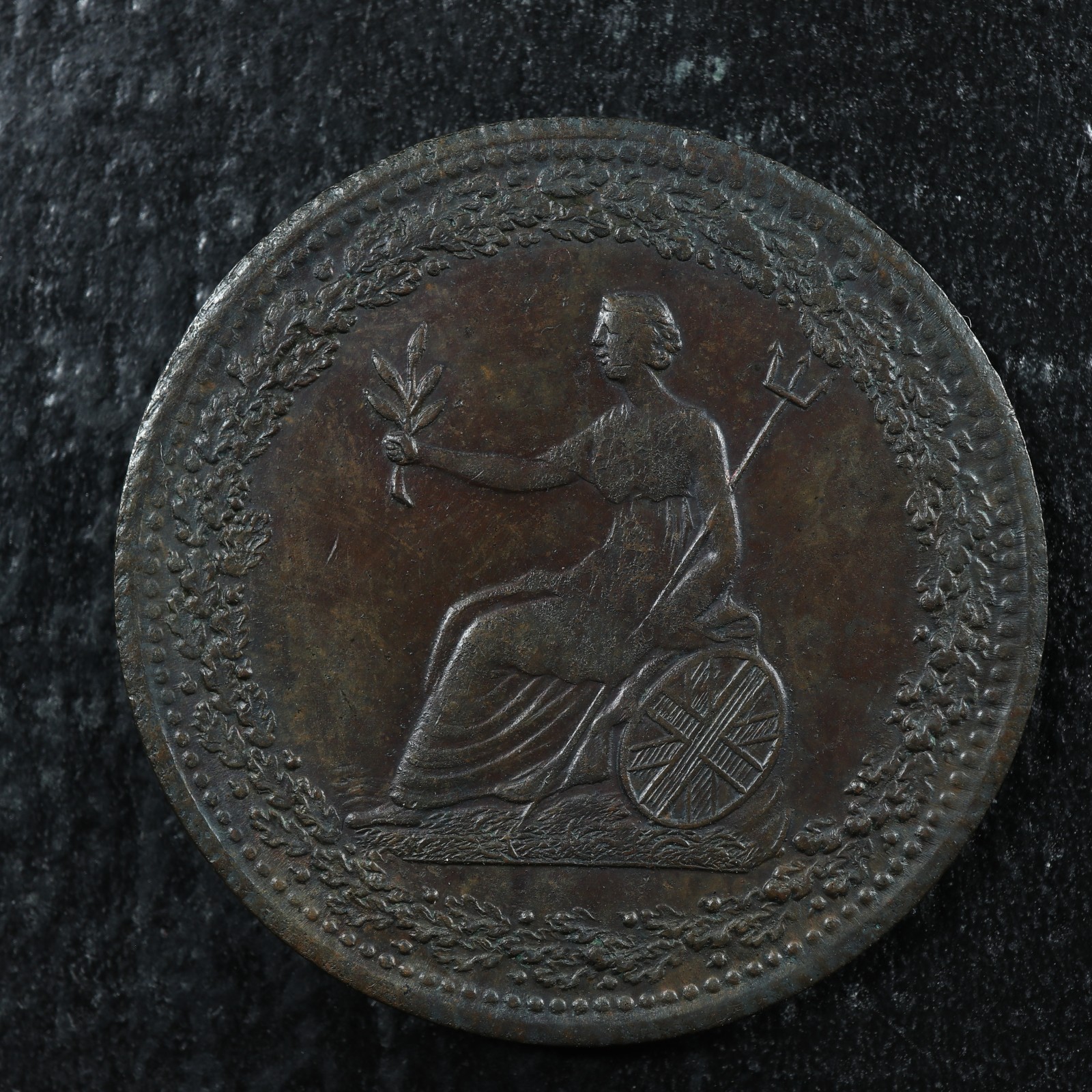 LC-54D2-Halfpenny-token-1815-Lower-Bas-Canada-Quebec-Spread-eagle-Breton-994-277575179643-2