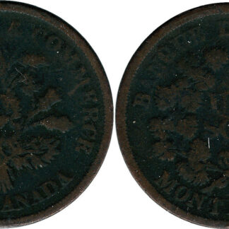 LC-5A1 Un Sou ICCS VG-8 token Lower Bas Canada Banque du Peuple Breton 715