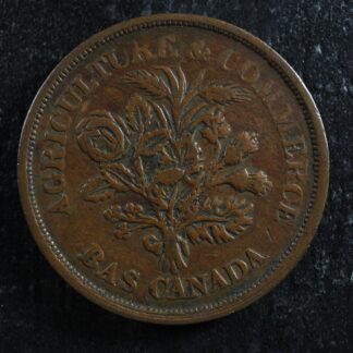 LC-5A5 Un Sou token Lower Bas Canada Quebec Banque du Peuple Breton 715