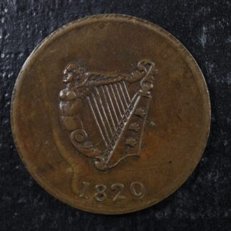 LC-60-11 1820 token Lower Bas Canada Quebec Bust and Harp Breton 1012