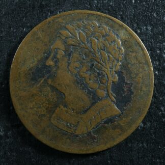 LC-60-12 1820 token Lower Bas Canada Quebec Bust and Harp Breton 1012