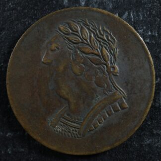 LC-60-15 1820 token Lower Bas Canada Quebec Bust and Harp Breton 1012