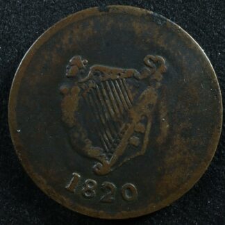 LC-60-7 1820 token Lower Bas Canada Quebec Bust and Harp Breton 1012