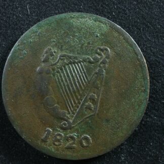 LC-60-7 1820 token Lower Bas Canada Quebec Bust and Harp Breton 1012