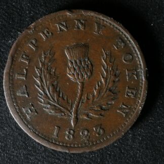 NS-1A3 Halfpenny token 1823 Canada Nova Scotia PNS-102 Breton 867