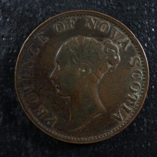 NS-1F1-Halfpenny-token-1843-Nova-Scotia-Canada-Thistle-Breton-874-276732553593-2