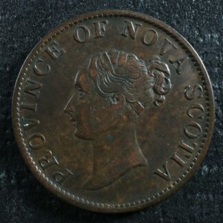 NS-1F5-Halfpenny-token-1843-Nova-Scotia-Canada-Thistle-Breton-874-275161155073-2