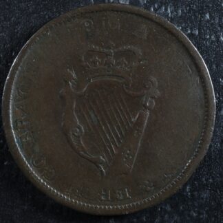 One-penny-token-1806-Ireland-Harp-Overstruck-E-Stephens-Withers-1951-276105537713-2