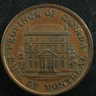PC-1A3 Halfpenny 1842 token Province of du Canada Montreal Quebec Breton 527