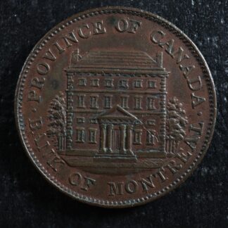 PC-1B1 Halfpenny 1844 token Province of du Canada Montreal Quebec Breton 527