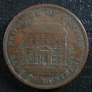 PC-2B One penny token 1842 Province of Canada Bank of Montreal Breton 526