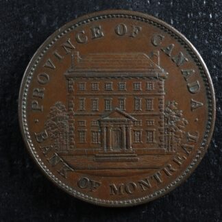 PC-2B One penny token 1842 Province of Canada Bank of Montreal Breton 526
