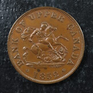 PC-5B2 Halfpenny 1852 token Province of Upper Canada Bank Breton 720