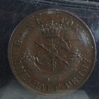 PC-5C2-ICCS-EF-40-Halfpenny-1854-token-Province-of-Upper-Canada-Bank-Breton-720-276091056083-2