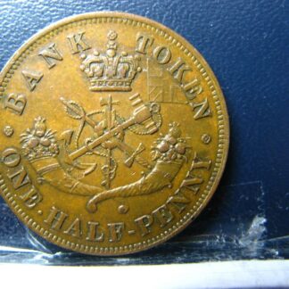 PC-5D Halfpenny 1857 token Province of Upper Canada Bank Breton 720