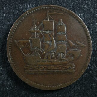 PE-10-38 Ships Colonies & Commerce token PEI Canada Breton 997