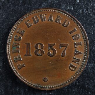 PE-7C1 1857 Prince Edward Island token PEI Canada Breton 919