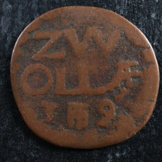 Provincial duit 1639 Zwolle Netherlands Copper