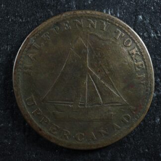 UC-12A2-Halfpenny-token-1823-Upper-Canada-Ontario-ship-Breton-730-275384131573-2
