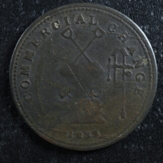 UC-13 Halfpenny token 1833 Upper Canada brass Commercial Change ship Breton 731
