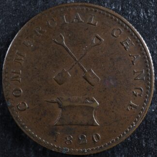 UC-9A1 Halfpenny token 1820 Upper Canada Ontario ship Breton 727