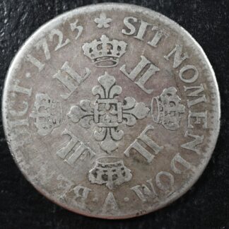 1 écu aux huit L 1725A Paris France KM#472.1 Sivler Louis XV