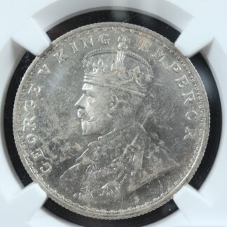 1 rupee 1921(B) British India KM#524 NGC MS-61 Silver Inde भारत
