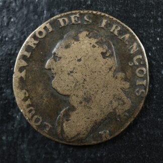 12 deniers 1792R Orléans France KM#600.14 Bronze Constitution