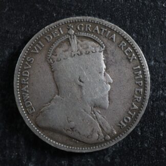 25 cents 1906 Canada King Edward VII silver coin c ¢ quarter VG-8