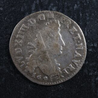 4 sols aux deux L couronnés 1691(Mint ?) France KM#281 silver