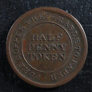 AM-1A4-Halfpenny-token-Pure-Copper-preferable-Canada-ship-Breton-966-275451116294-2