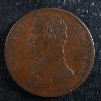 AM-6 Halfpenny token 1825 Hibernia Canada British Colonies Breton 993