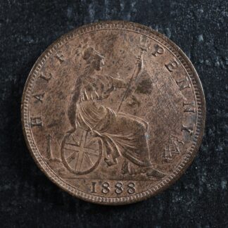 Half penny 1888 Great Britain KM#754 Bronze UK GB Grande-Bretagne 1/2